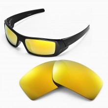 Walleva Polarized Golden Replacement Lenses for Oakley Gascan Asian Fit Sunglasses